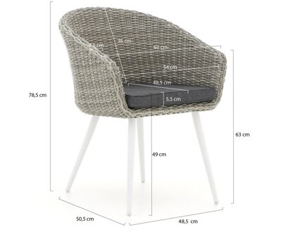 Manifesto Veruno/Sora 220cm dining tuinset 7-delig - Laagste prijsgarantie! Grijs