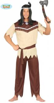 Mannelijk indianen kostuum Bruin - Kastanje