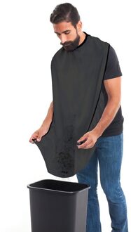 Mannelijke Baard Zwart Wit Schort Bib Trimmer Gezichtshaar Cape Sink Scheren Baard Schort Waterdichte Badkamer Benodigdheden 120X70 cm