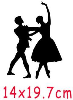 Mannelijke En Vrouwelijke Ballet Paar Dans Mode Vinyl Muurstickers Switch Decals Dansen Ballerina Room Decor #0631 01