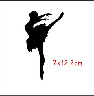 Mannelijke En Vrouwelijke Ballet Paar Dans Mode Vinyl Muurstickers Switch Decals Dansen Ballerina Room Decor #0631 Goud