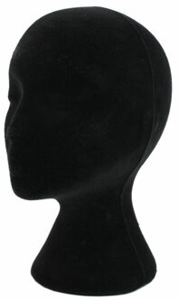 Mannelijke Fomale Styrofoam Foam Mannequin Mannequin Hoofd Model Pruiken Glazen Display Stand Zwart