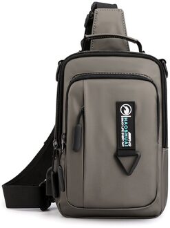 Mannelijke Schoudertas Usb Opladen Crossbody Tassen Mannen Anti Diefstal Messenger Bags Borst Tas Waterdicht Nylon Mannen Zwarte Tas Toevallige Donker Kaki
