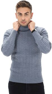 Mannelijke Volledige Visser Trui Indigo Xl