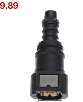 Mannelijke & Vrouwelijke 7.89/9.89/11.8 7.89 Mm Elleboog/Straight Quick Release Disconnect Connector Voor Nylon fuel Line Rubber Slang Koppeling zwart 9.89rechtdoor