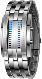 Mannen Armband Sport Horloges Mannelijke Klok Relogio Masculino Luxe Heren Rvs Datum Digitale Led Armband Sport Horloges SL