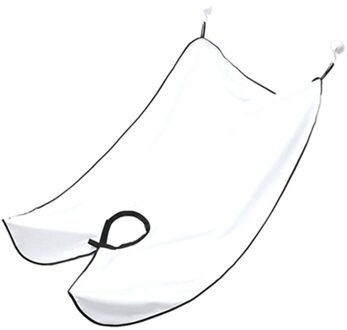 Mannen Baard Schort Baard Care Clean Scheren Schort Facial Haarverf Trimmings Catcher Cape Met Zuignap wit