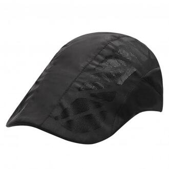 Mannen Baret Caps Mode Effen Kleur Toevallige Zomer Herfst Mesh Ademend Anti Zon Baret Outdoor Vissen Hoed Cap Ademend hoeden zwart