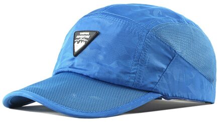 Mannen Baseball Caps Vrouwen Zomer Outdoor Reizen Zonnehoed Sport Riding Cap Sneldrogend Ademend Bergbeklimmen Cap Verstelbare Blauw