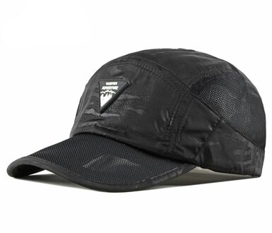 Mannen Baseball Caps Vrouwen Zomer Outdoor Reizen Zonnehoed Sport Riding Cap Sneldrogend Ademend Bergbeklimmen Cap Verstelbare zwart