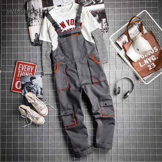 Mannen Bib Overalls Bretels Broek Jumpsuit Vintage Werk Goth Kleding Mannen Punk Gothic Lente Herfst Rompertjes Dragen Coverallls Xxxl