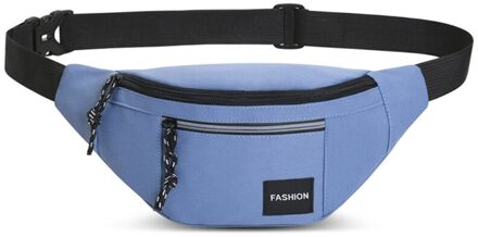 Mannen Borst Zak Taille Fanny Pack Belt Pouch Reizen Hip Bum Schoudertassen Purse M68C Blauw