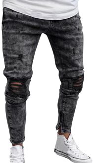 Mannen Broek Skinny Stretch Denim Broek Verontruste Ripped Freyed Slim Fit Casual Herfst Jeans Broek Heren Lange Broek Mode Xxxl