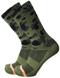 Mannen Camouflage Berg Cross Landen Sport Sokken Fiets Sokken Running Outdoor Sokken Compressie Sokken Calcetines Ciclismo