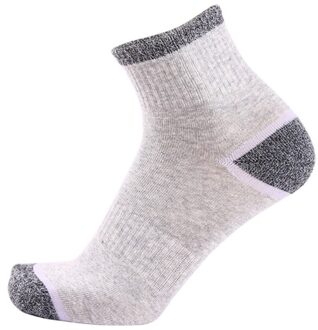 Mannen Camping Wandelen Fietsen Sokken Sport Outdoor Sokken Ademend Running Fiets Sokken Gratis Grootte Grijs