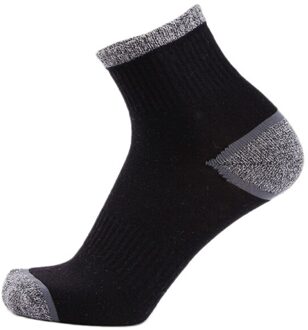 Mannen Camping Wandelen Fietsen Sokken Sport Outdoor Sokken Ademend Running Fiets Sokken Gratis Grootte zwart