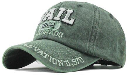 Mannen Cap Brief Baseball Cap Retro Outdoor Gewassen Caps Vrouwen Gorras Vader Hoeden Casquette Geborduurde Denim Zon Hoeden gorras groen