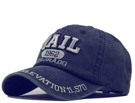 Mannen Cap Brief Baseball Cap Retro Outdoor Gewassen Caps Vrouwen Gorras Vader Hoeden Casquette Geborduurde Denim Zon Hoeden gorras Marineblauw