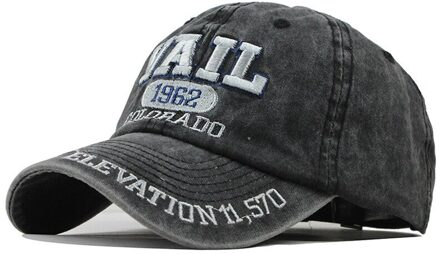 Mannen Cap Brief Baseball Cap Retro Outdoor Gewassen Caps Vrouwen Gorras Vader Hoeden Casquette Geborduurde Denim Zon Hoeden gorras zwart