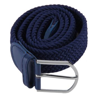 Mannen Casual Geweven Gevlochten Stretch Elastische Riem Tailleband Taille Band Stijlvolle Praktische blauw