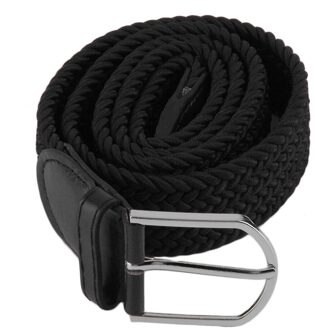 Mannen Casual Geweven Gevlochten Stretch Elastische Riem Tailleband Taille Band Stijlvolle Praktische zwart