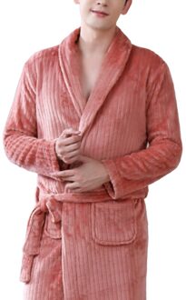 Mannen Casual Kimono Badjas Herfst Winter Flanel Lang Gewaad Dikke Warme Nachtkleding Nachtjapon Mannelijke Losse Homewear boon patse
