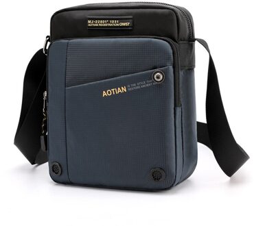 mannen Casual Schoudertas Waterdichte Nylon Crossboday Zak Voor Mannen Mannelijke Kleine Leisure Reistassen zwart donker blauw