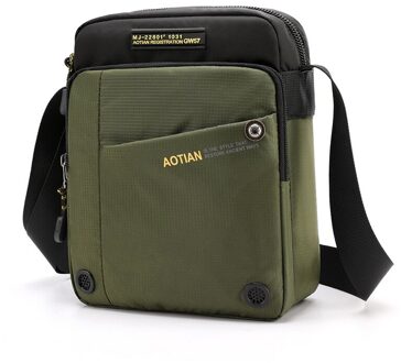 mannen Casual Schoudertas Waterdichte Nylon Crossboday Zak Voor Mannen Mannelijke Kleine Leisure Reistassen zwart marine groen
