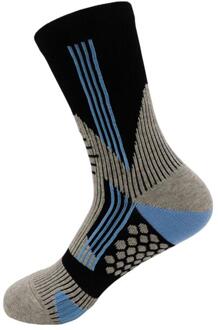Mannen Compressie Sokken Anti-Slip Schokabsorptie Ademend Sport Sokken Voor Marathon Bergbeklimmen blauw