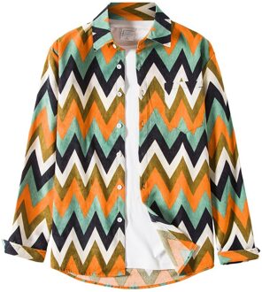 Mannen Corduroy Shirts Koreaanse Stijl Splicing Gestreepte Jas Heren Kleding Harajuku Casual Lange Mouw Mannelijke Camisa XXL