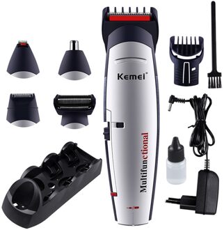 Mannen Elektrische Hoofd Scheerapparaat 5 In 1 Mannen Grooming Kit Neus Baard Trimmer Oplaadbare Clipper Set