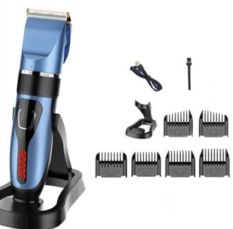 Mannen Elektrische Tondeuse, Draadloze Professionele Haar Baard Trimer blauw
