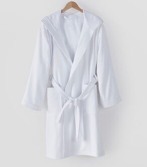 Mannen En Vrouwen Katoen Badjas Unisex, 100% Katoen, Witte Kleur Xl