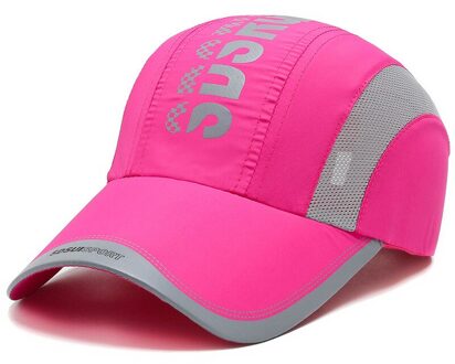 Mannen En Vrouwen Lente En Zomer Sneldrogende Ademend Netto Cap Brief Afdrukken Mode Baseball Cap Outdoor zonneklep roos rood