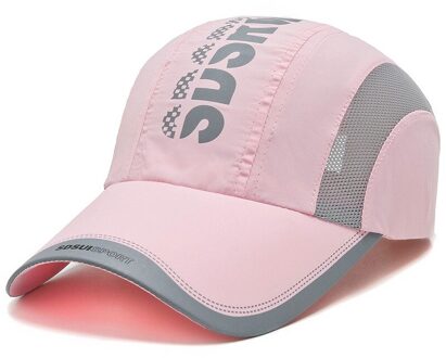 Mannen En Vrouwen Lente En Zomer Sneldrogende Ademend Netto Cap Brief Afdrukken Mode Baseball Cap Outdoor zonneklep Roze