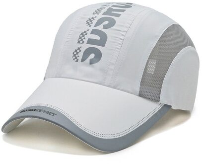 Mannen En Vrouwen Lente En Zomer Sneldrogende Ademend Netto Cap Brief Afdrukken Mode Baseball Cap Outdoor zonneklep wit