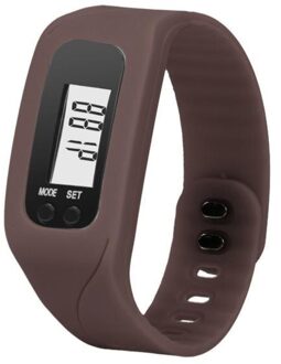Mannen en Vrouwen Stappenteller elektronische horloge sport horloge teller card running kilometer stap draagbare sport fitness stappenteller koffie