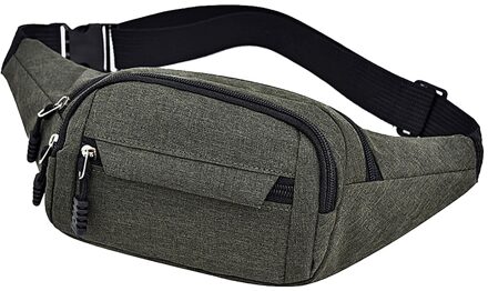 Mannen En Vrouwen Taille Tas Eenvoudige Leisure Pure Kleur Taille Packs Mode Oxford Sport Fitness Taille Packs Bag groen