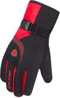 Mannen En Vrouwen Warm Outdoor Fietsen Winddicht Handschoenen In Winter Guantes Impermeables Y Calientes Para Exteriores Invierno rood