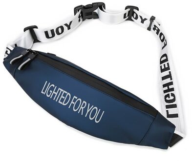 Mannen Fanny Pack Tiener Outdoor Sport Running Fietsen Heuptas Pak Mannelijke Shoulder Belt Bag Reizen Telefoon Pouch Tassen blauw