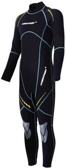 Mannen Full Body Wetsuit, 3Mm Mannen Neopreen Lange Mouwen Duikpak-Perfect Voor Zwemmen/Duiken/Snorkelen/Surfen Oranje Xl