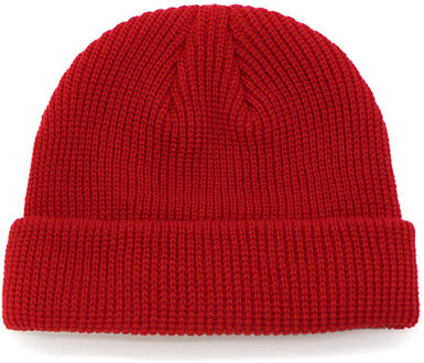 Mannen Gebreide Muts Beanie Skullcap Sailor Cap Manchet Brimless Retro Navy Stijl Beanie BHD2 rood