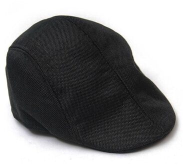 Mannen Golf Rijden Zon Flat Cabbie Newsboy Unisex Visgraat Eendenbek Klimop Hoed Cap 51BC zwart