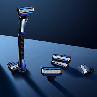 Mannen Handleiding Scheerapparaat Scheermes Veilig Gezichtsverzorging Baard Smerende Functie Scheren Tool NIN668