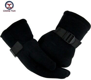 Mannen handschoenen winter polar fleece zwarte dikke katoenen wanten outdoor activiteiten zachte warme verstelbare pols fleece liningArm mouw