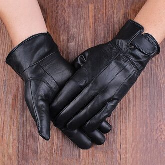 Mannen Handschoenen Zwart Winter Mode Wanten Warm Houden Winddicht Rijden Handschoenen Mannelijke Herfst Winter Lederen Handschoenen Business