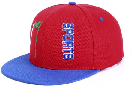 Mannen Hoed Sport Brief Borduurwerk Baseball Cap Katoen Kleuraanpassing Hip-Hop Hoed Zomer Outdoor Sport Hoed Vrouwen hip Hop H323 rood