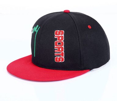 Mannen Hoed Sport Brief Borduurwerk Baseball Cap Katoen Kleuraanpassing Hip-Hop Hoed Zomer Outdoor Sport Hoed Vrouwen hip Hop H323 zwart