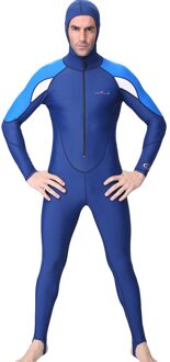 Mannen Hooded Duikpak Lange Full Body Scuba Wetsuit Surf Swim Jumpsuit Sneldrogend Ademend #35 Xl