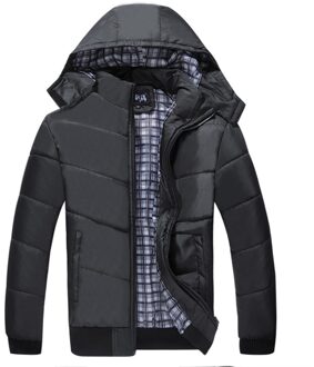 Mannen Hooded Winter Warm Katoen Gewatteerde Jas Leisure Katoen Gevoerde Kleding Originele Pure Kleur